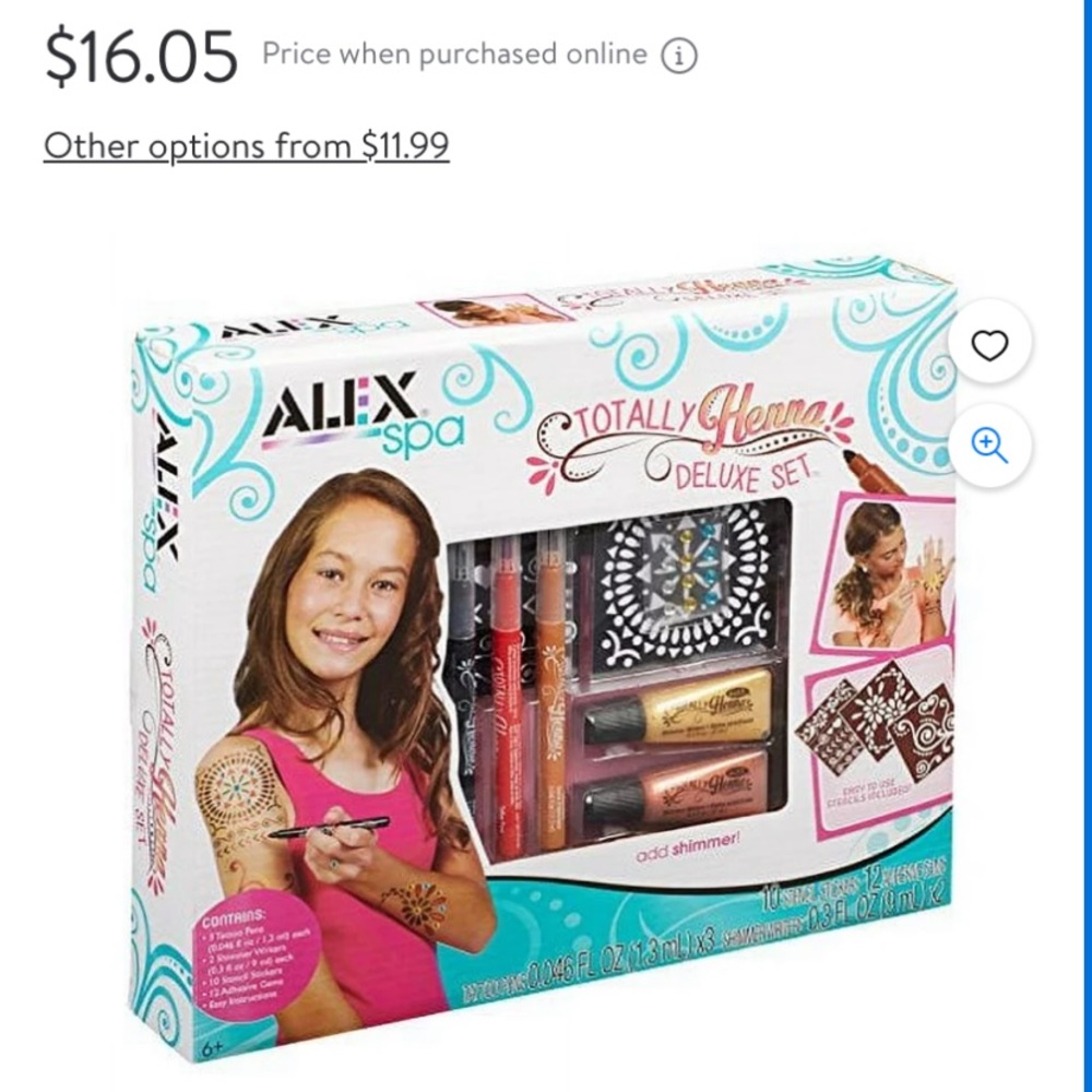 Alex Spa - Totally Henna Deluxe Set - temporary tattoo pens